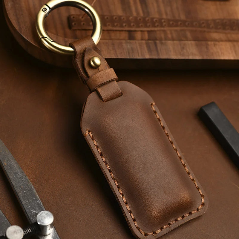Leather Car Key Case Key Bag Car Smart Key Fob Cover Shell for Polestar 2 3 4 5 6