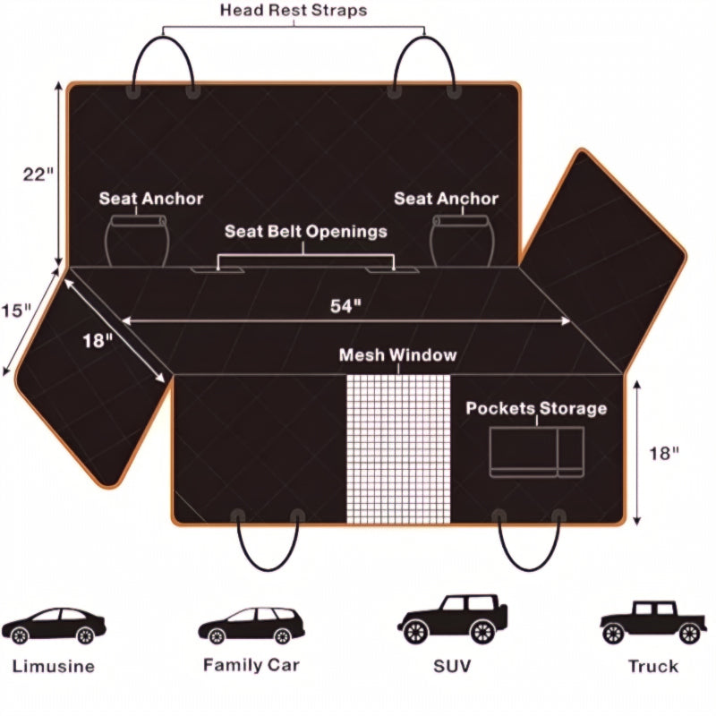 Tapis de voiture pour animaux de compagnie