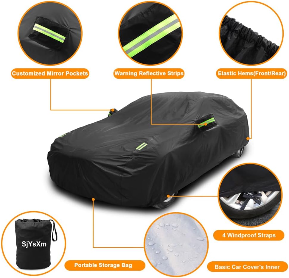 All Weather Car Cover Compatible with Tesla Model S 2025-2012.