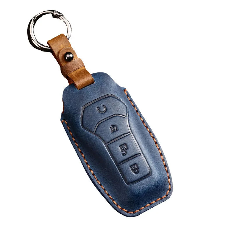 Luxury Leather Car Key Case Key Fob Shell For BYD