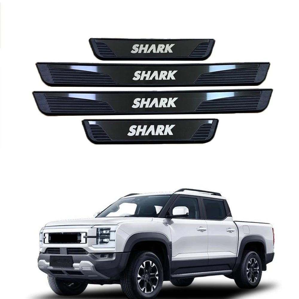 Placa de desgaste para pedales de umbral de puerta de coche BYD Shark 6 2024