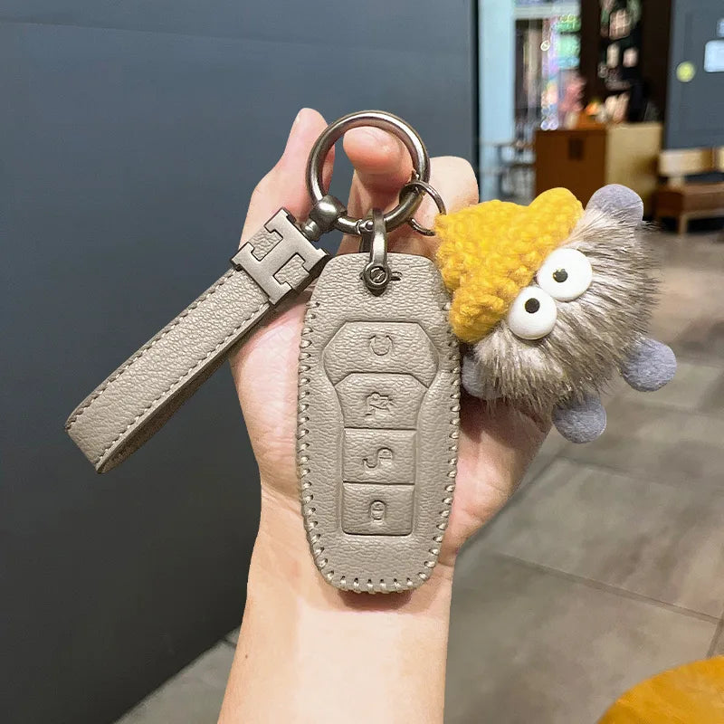 BYD Car Keychain Pu Leather Car Key Case