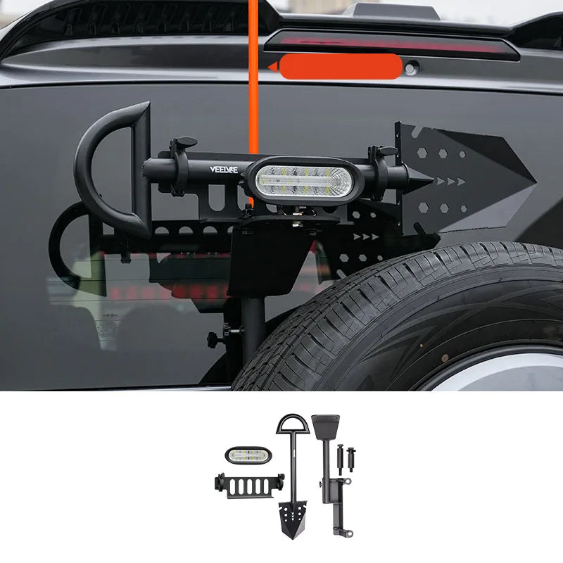 BYD FangChengBao Leopard 5 Tailgate Flagpole Rack Spare Tire Antenna Bracket