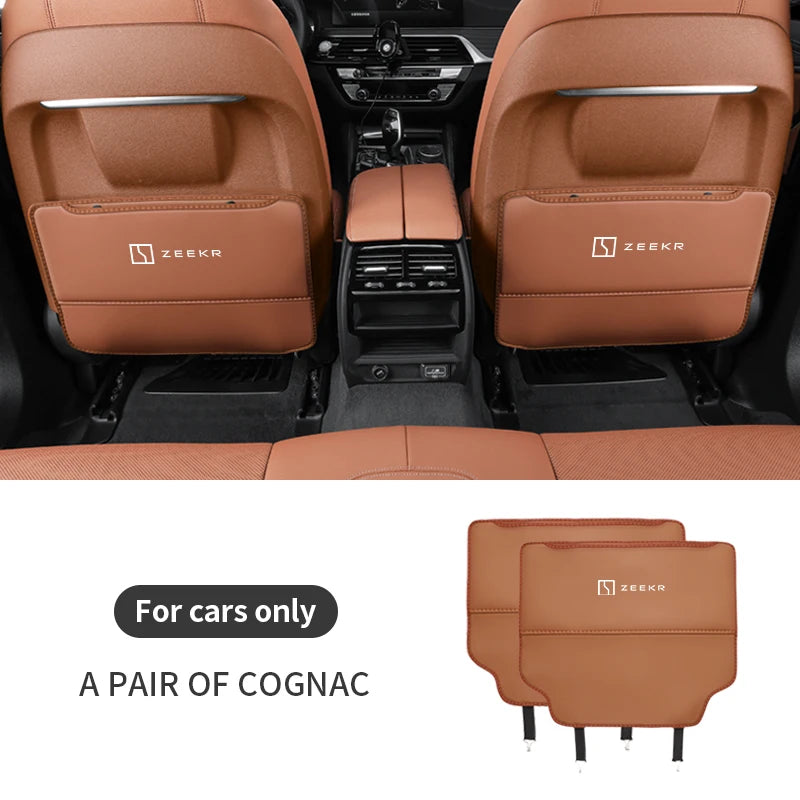 For ZEEKR X 001 007 009 2022 2023 2024 Car Seat Back Storage Rear Anti-Wear Backrest Anti-kick Pad Auto Accessories.