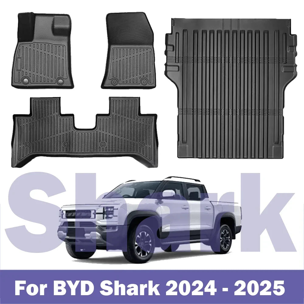 Floor Mats for BYD Shark 2025 2024 TPE Mats All Weather Floor Liners