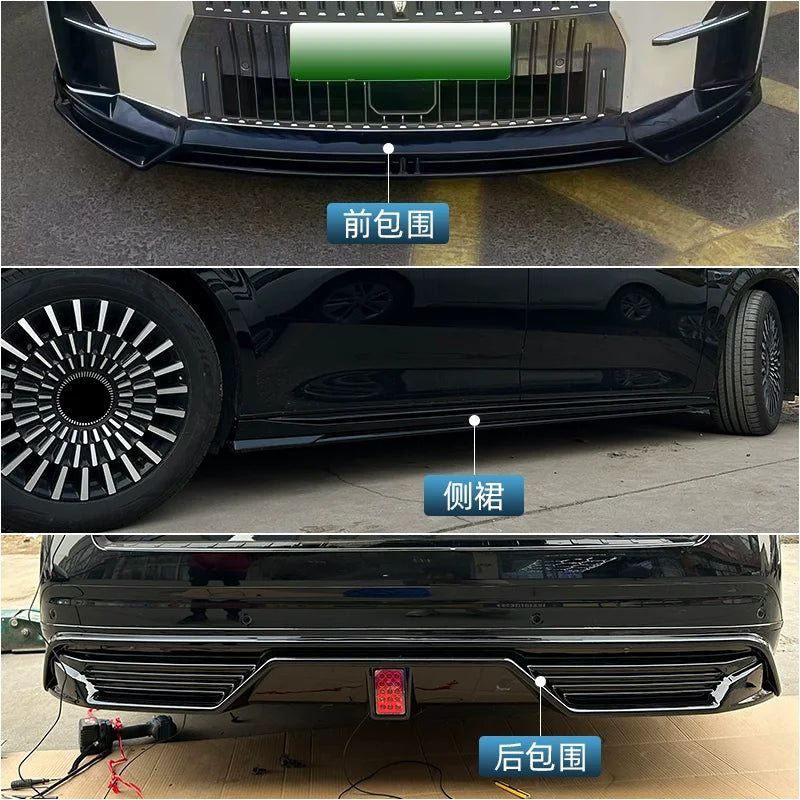 Front Lip Rear Lip Side Skirt for ZEEKR 009 modified Shovel spoiler small surround body kit Car Accesssorie.