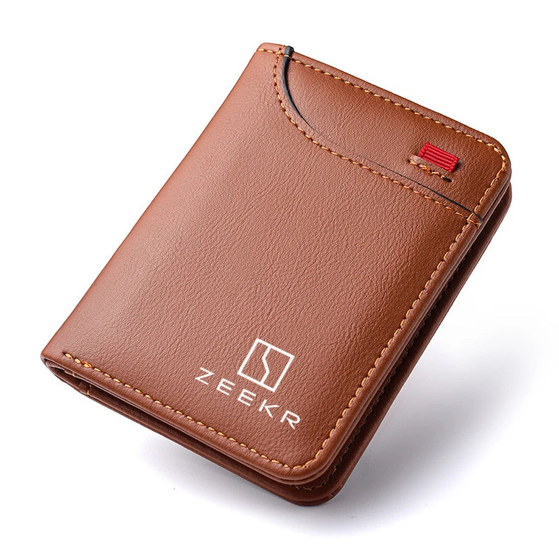 Car Wallet ID Credit Card Leather Storage For ZEEKR 001 X 009 007 7X