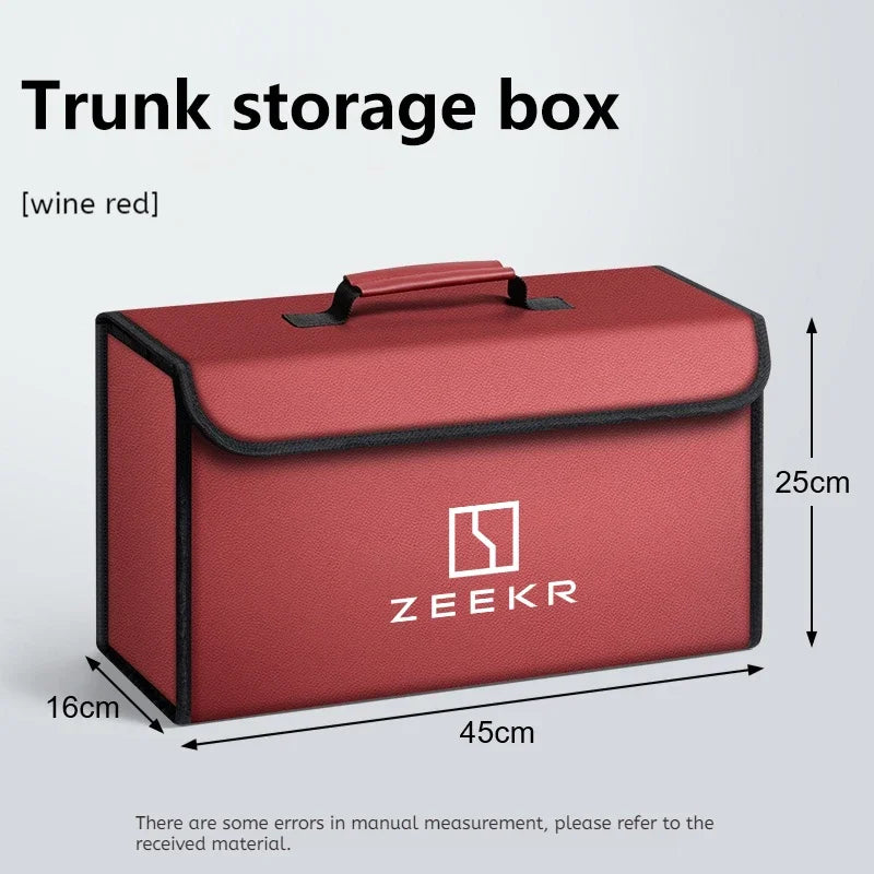 Car Trunk Storage Box Organizer Bag For ZEEKR 001 ZEEKR 007 ZEEKR X 009