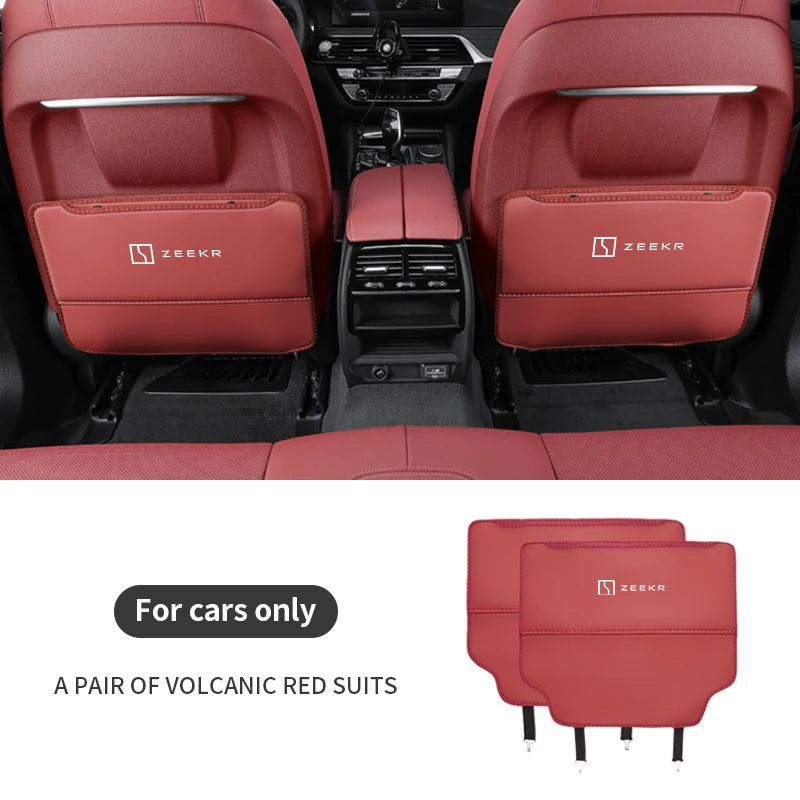 For ZEEKR X 001 007 009 2022 2023 2024 Car Seat Back Storage Rear Anti-Wear Backrest Anti-kick Pad Auto Accessories.