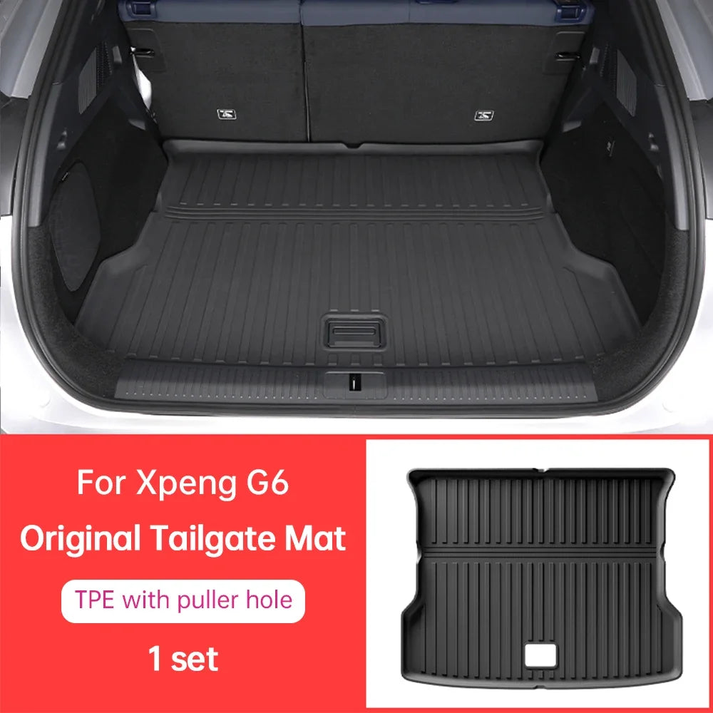 For Xpeng G6 2023 2024 Xiaopeng G6 TPE Car Trunk Mat Waterproof Dirt Proof Wear-resistant Trunk Pad Xpeng G6 Modification.