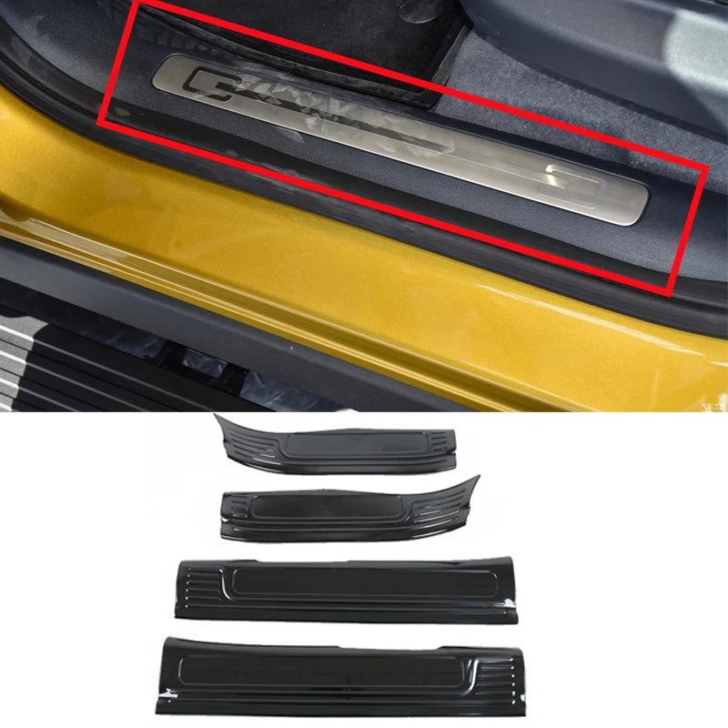 Stainless Steel Car Door Sill Scuff Plate Protector Cover For BYD FangChengBao Leopard 5
