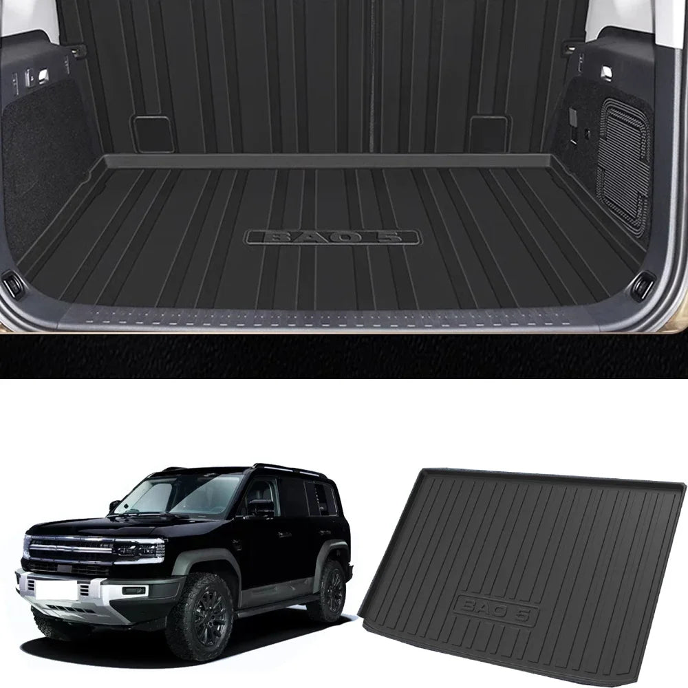 Trunk Mat Anti-Slip High Car Wall Protective Full Cover Odorless For BYD FangChengBao Leopard 5