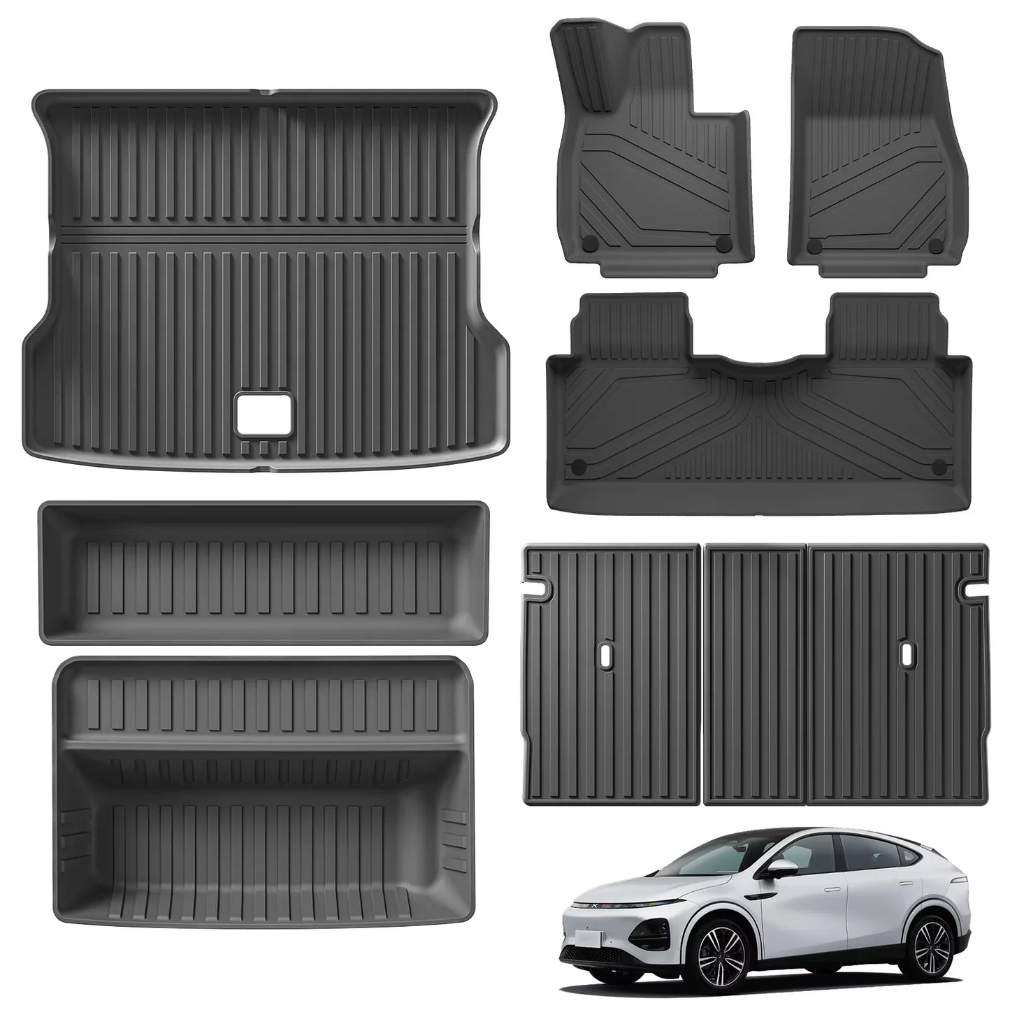 Xpeng G6 Car Floor Mats Cargo Liner Trunk Pad TPE 3D Xiaopeng Foot Mat
