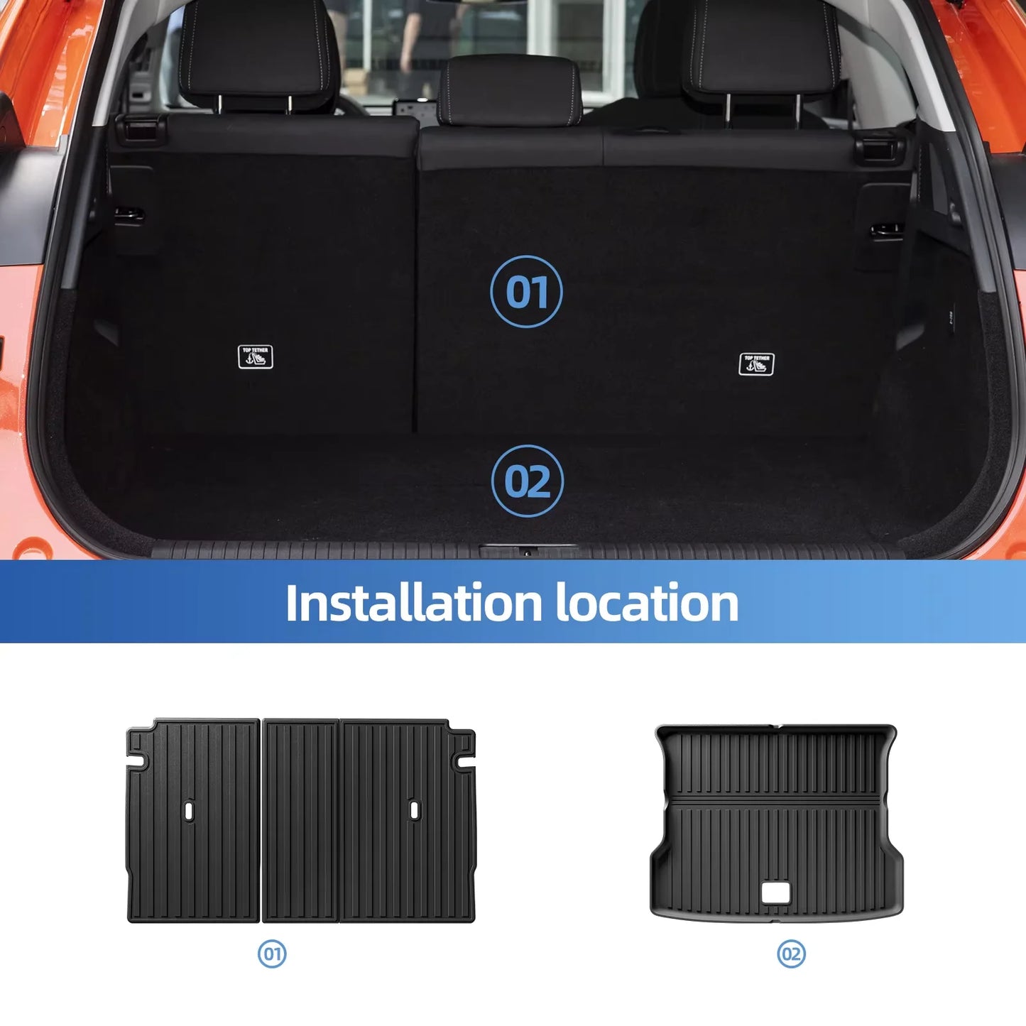 Xpeng G6 Car Floor Mats Cargo Liner Trunk Pad TPE 3D Xiaopeng Foot Mat