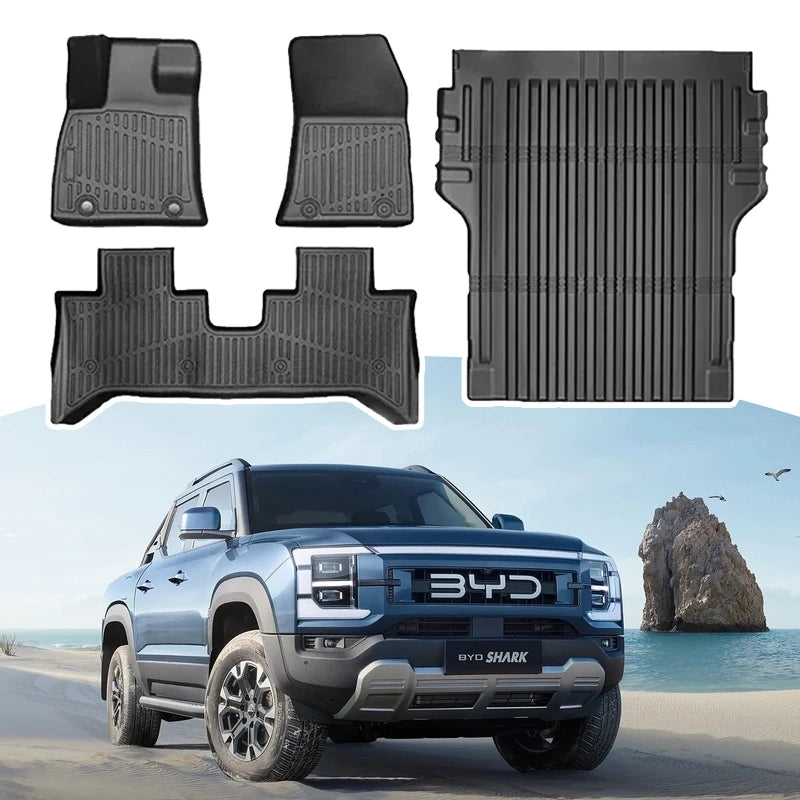 Floor Mats for BYD Shark 2025 2024 TPE Mats All Weather Floor Liners