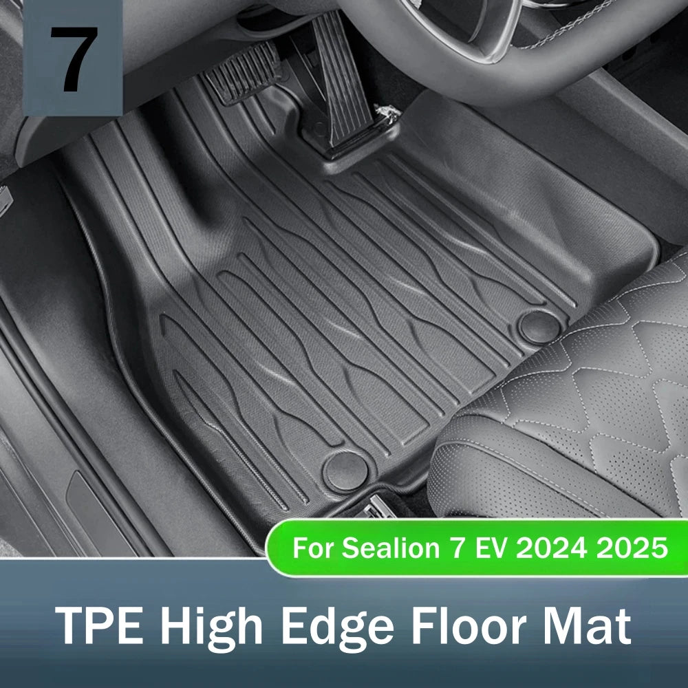 RHD BYD Sealion 7 EV 2024 2025 Floor Mats Cargo Liner Trunk Pad TPE 3D Foot Mat
