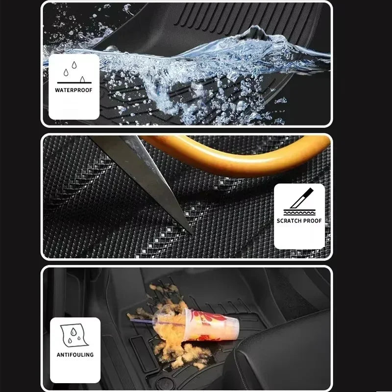 Floor Mats for BYD Shark 2025 2024 TPE Mats All Weather Floor Liners
