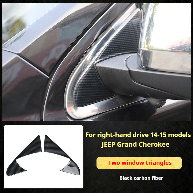 RHD 2014-2015 Grand Cherokee Carbon Fiber Texture Interior Trim Kit for Front Door Panels