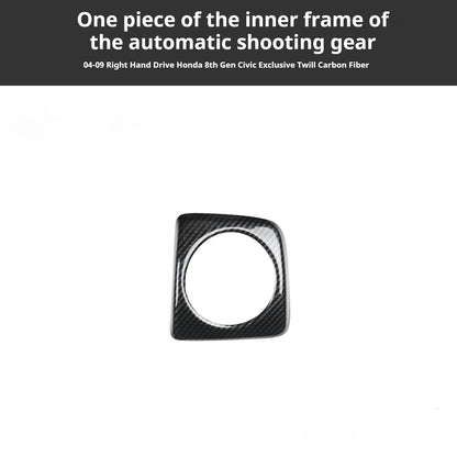 RHD 2004-2011 8th Generation Civic Carbon Fiber Interior Window Lift Steering Wheel Trim Kit