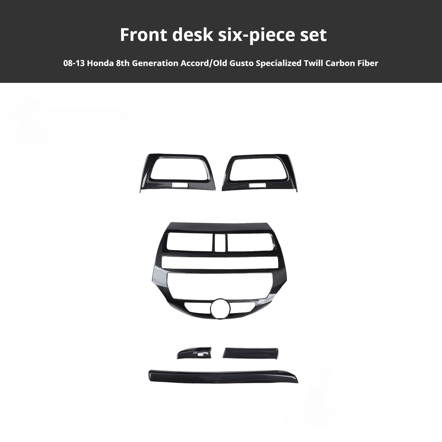 RHD 2008-2013 8th Generation Accord Dashboard Trim Bar Interior Modification Kit