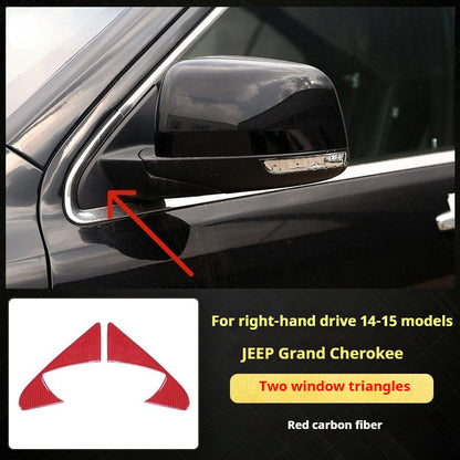 RHD 2014-2015 Grand Cherokee Carbon Fiber Texture Interior Trim Kit for Front Door Panels