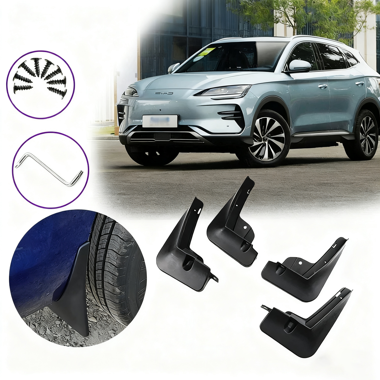 Car Splash Guards MudFlaps For BYD Song Plus/ Seal U EV DMI