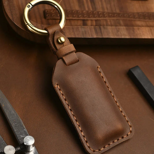 Leather Car Key Case Key Bag Car Smart Key Fob Cover Shell for Polestar 2 3 4 5 6