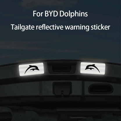 10pcs Car Door Reflective Warning Stickers For BYD Dolphins