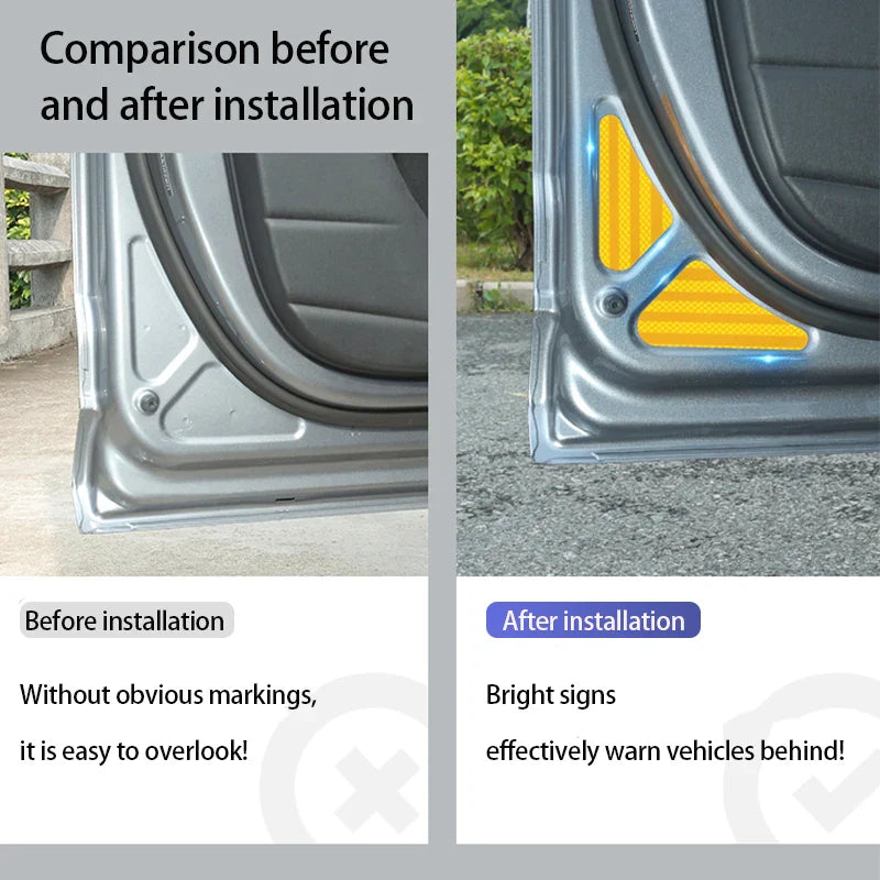 10pcs Car Door Reflective Warning Stickers For BYD Dolphins