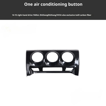 RHD 2014-2015 Toyota Vios Carbon Fiber Steering Wheel Interior Trim Cover