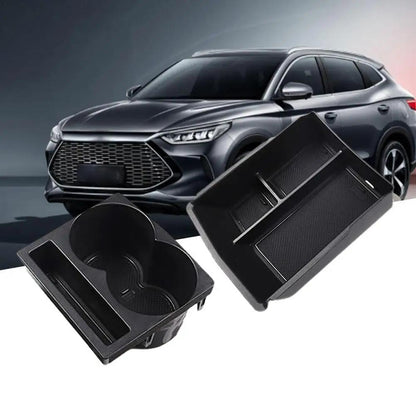 Car Central Armrest Storage Box Cup Holder For BYD Song Plus