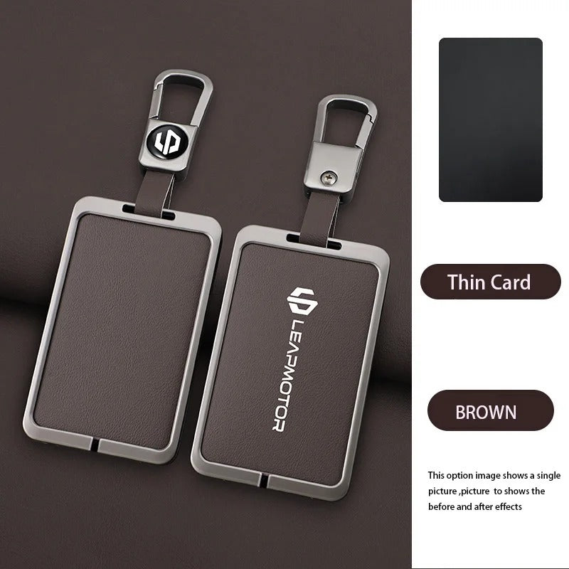 Zinc Alloy Leather Car NFC Card Remote Key Cover Case For Leapmotor