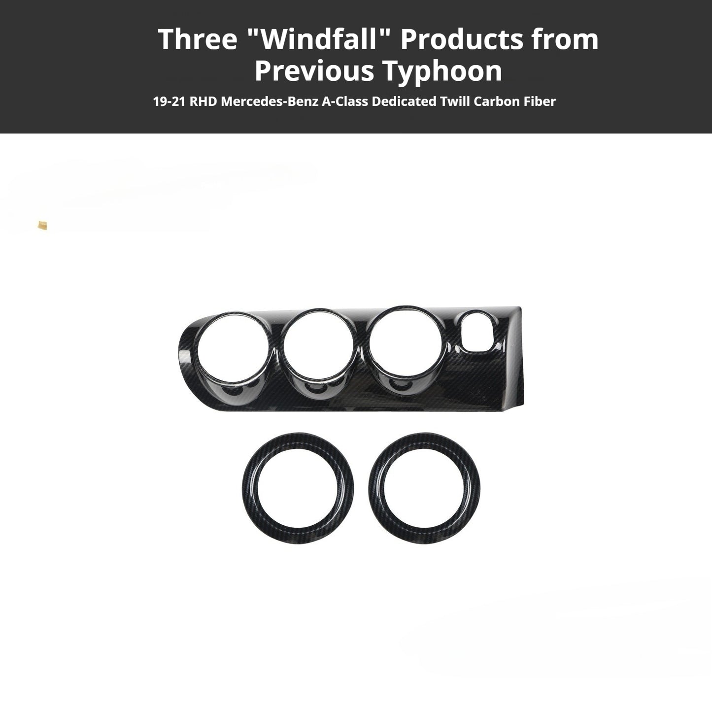 RHD 2019-2021 Mercedes-Benz A-Class / CLA-Class Specification Custom-Fit Center Console Vent Panel Modification Kit