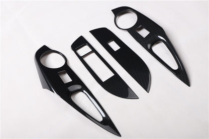 RHD 2019-2021 Corolla Carbon Fiber Glass Window Switch Button Interior Trim Replacement Parts