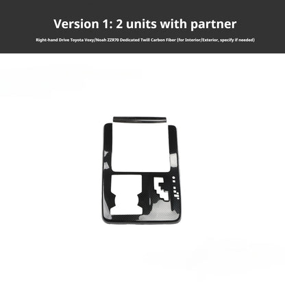 RHD VOXY/NOAH ZZR70 Carbon Fiber and Rosewood Dashboard Trim Kit