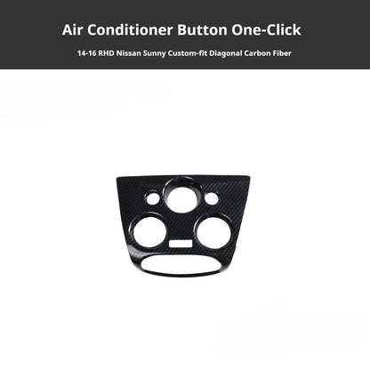 RHD 2014-2016 Sunny Carbon Fiber Window Switch Panel Interior Trim Decoration
