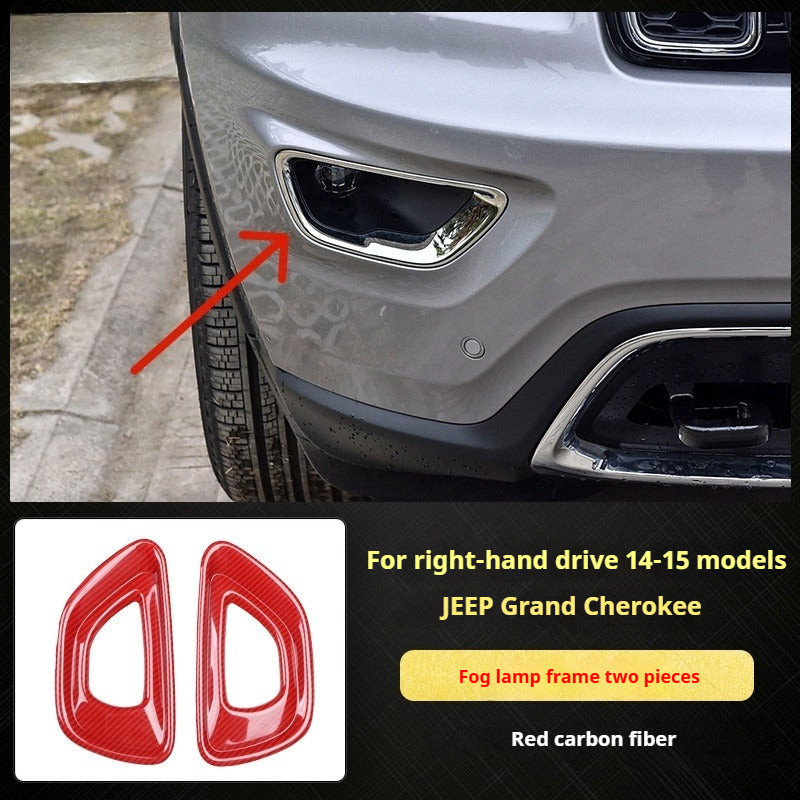 RHD 2014-2015 Grand Cherokee Carbon Fiber Texture Interior Trim Kit for Front Door Panels