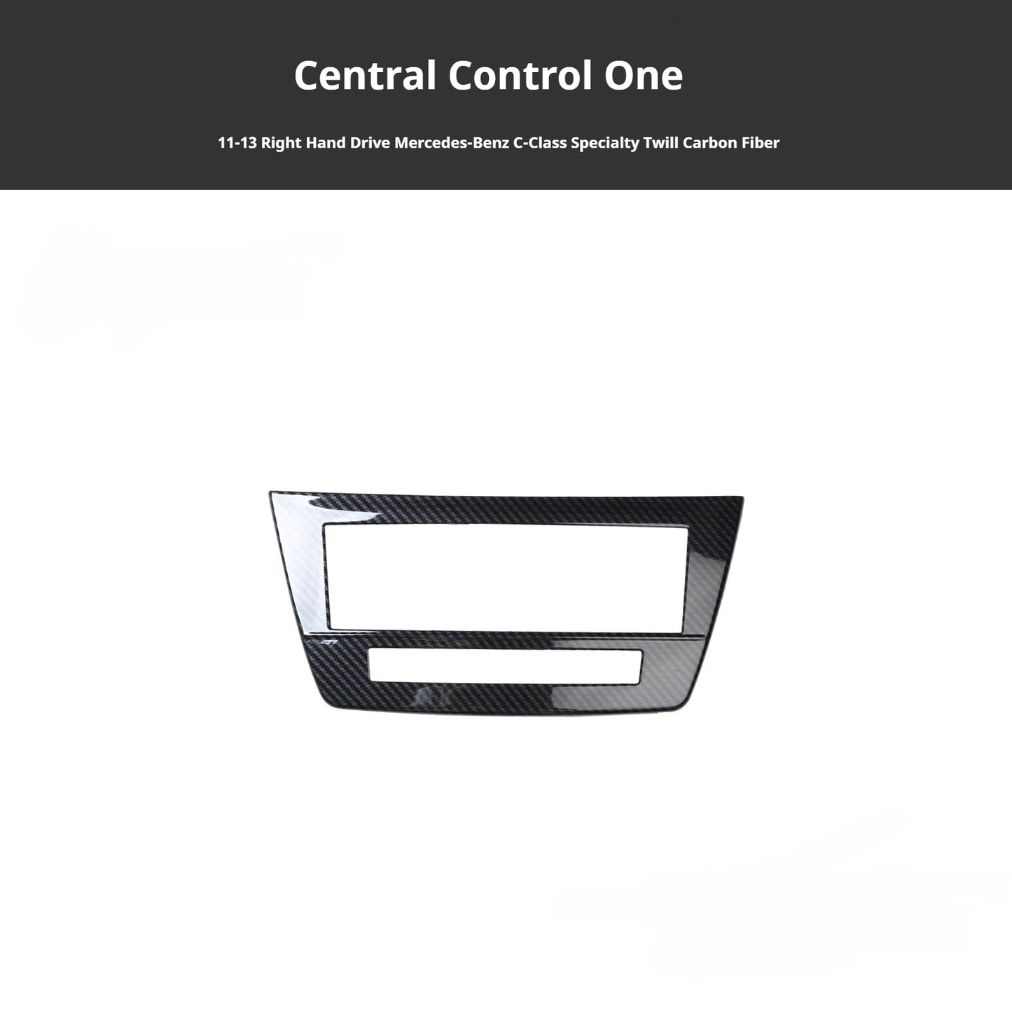 RHD 2011-2013 C-Class 204 Carbon Fiber Front Dashboard, Center Console, and Steering Wheel Trim