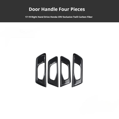 RHD 2017-2022 CR-V Vehicle-Specific Peach Wood Carbon Fiber Dashboard Door Panel Trim