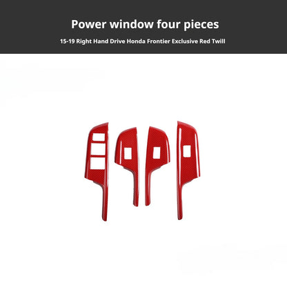 RHD 15-19 Honda City Carbon Fiber Gear Shift Lift Switch Trim