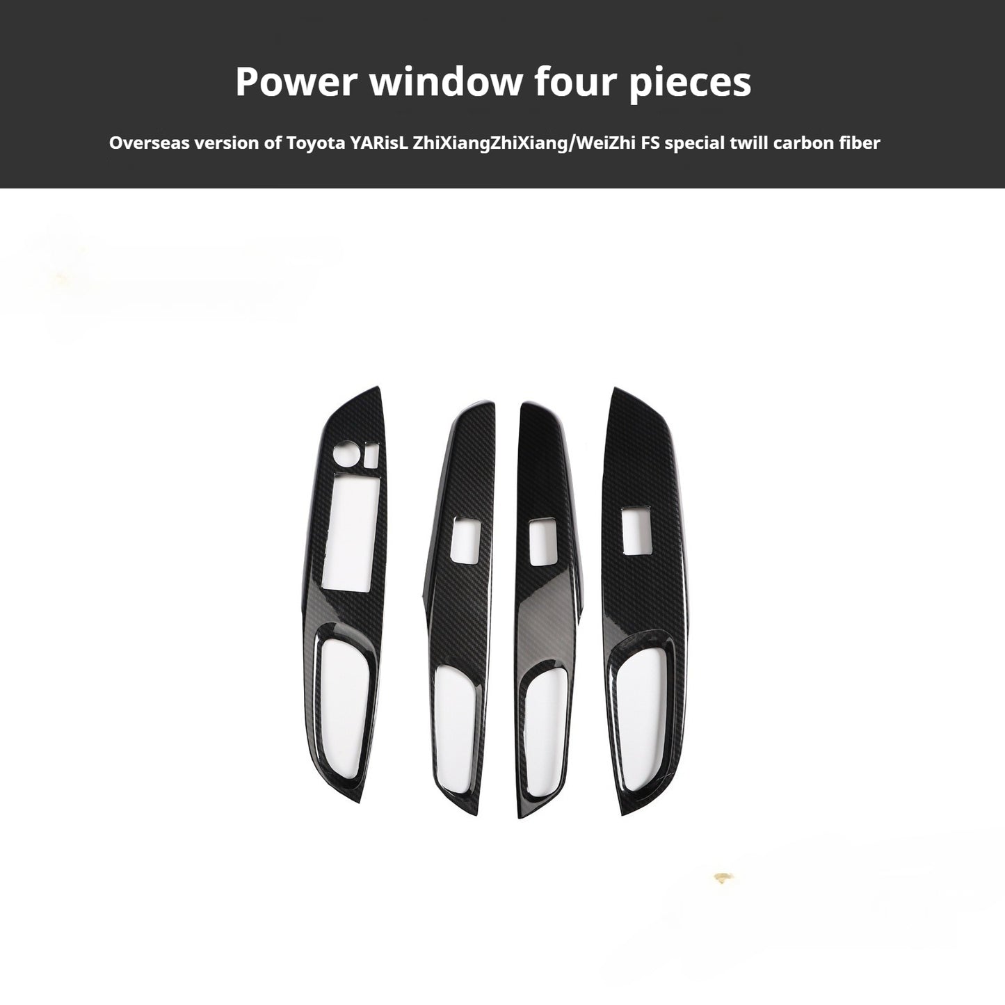 RHD 2019-2022 Toypta Vios Yaris Carbon Fiber Pattern Modification Window Lift/Shift Knob Interior Scratch-Resistant Protective Film
