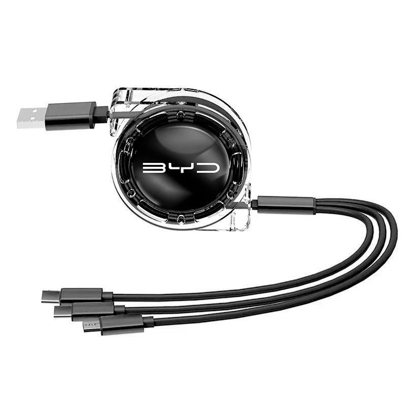 3 In 1 Fast Charger USB Data Cable For BYD