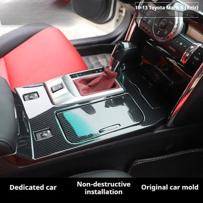 RHD 2010-2017 Reiz Carbon Fiber Gloss Black Steering Wheel Inner Grab Handle Interior Modification Kit