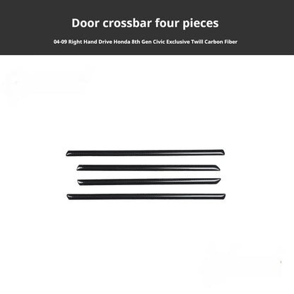 RHD 2004-2011 8th Generation Civic Carbon Fiber Interior Window Lift Steering Wheel Trim Kit