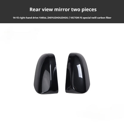 RHD 2014-2015 Toyota Vios Carbon Fiber Steering Wheel Interior Trim Cover