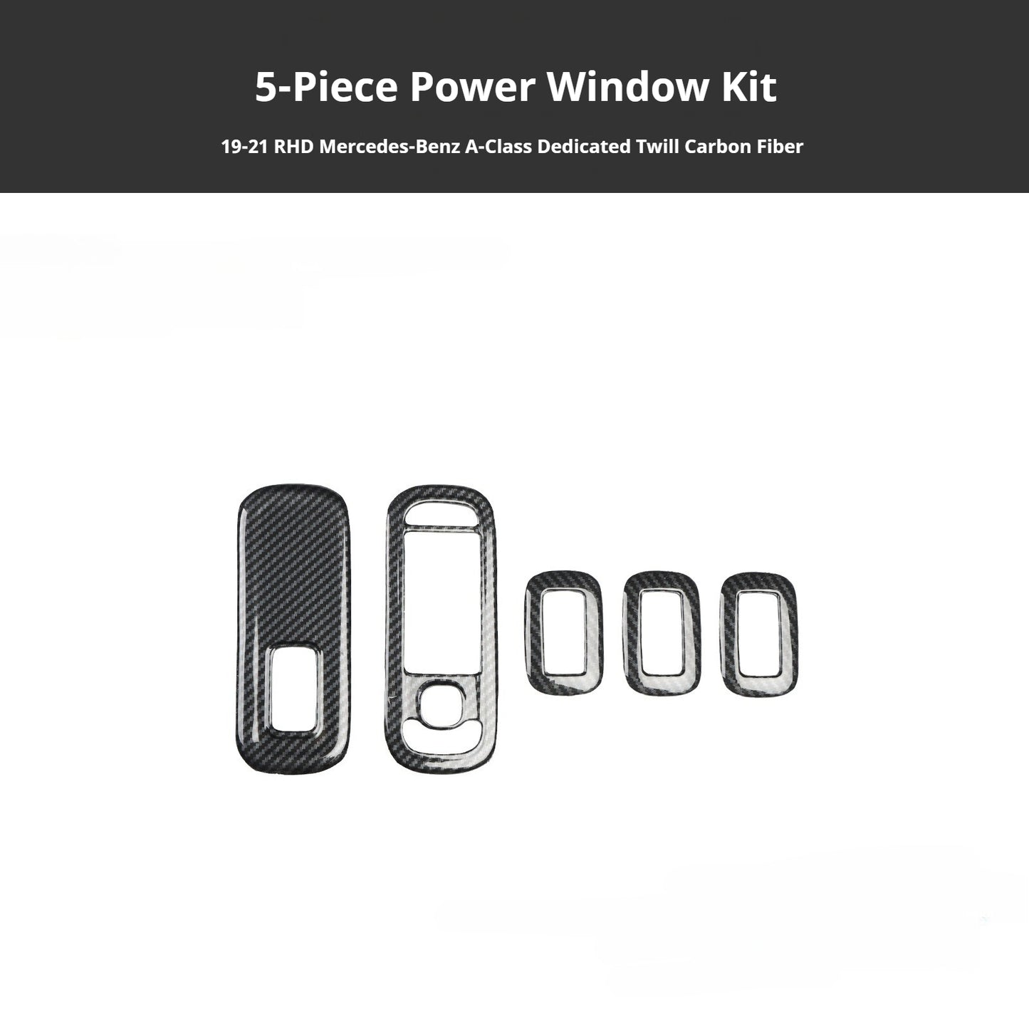 RHD 2019-2021 Mercedes-Benz A-Class / CLA-Class Specification Custom-Fit Center Console Vent Panel Modification Kit