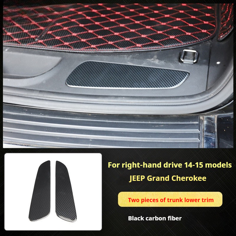 RHD 2014-2015 Grand Cherokee Carbon Fiber Texture Interior Trim Kit for Front Door Panels
