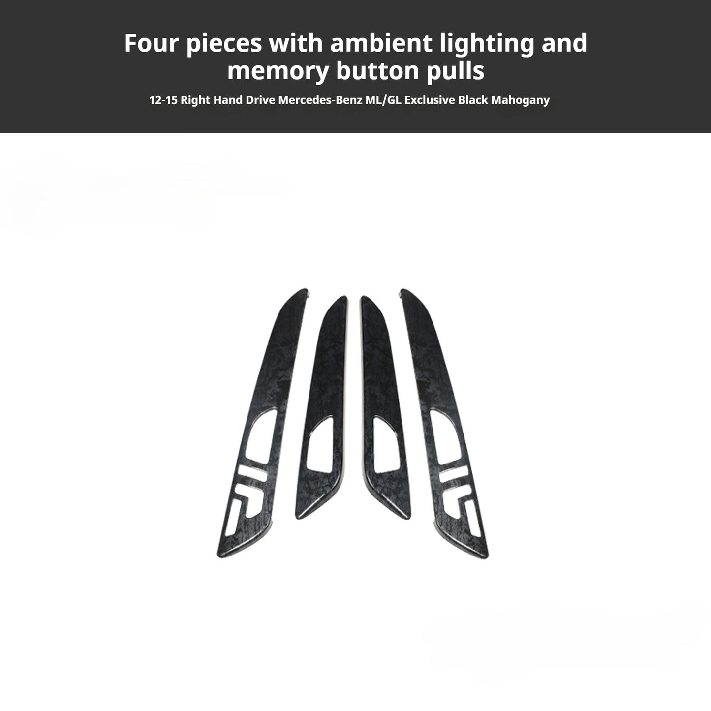 RHD 2012-2015 GL/ML300/350/400 Carbon Fiber Door Handle Interior Modification Kit