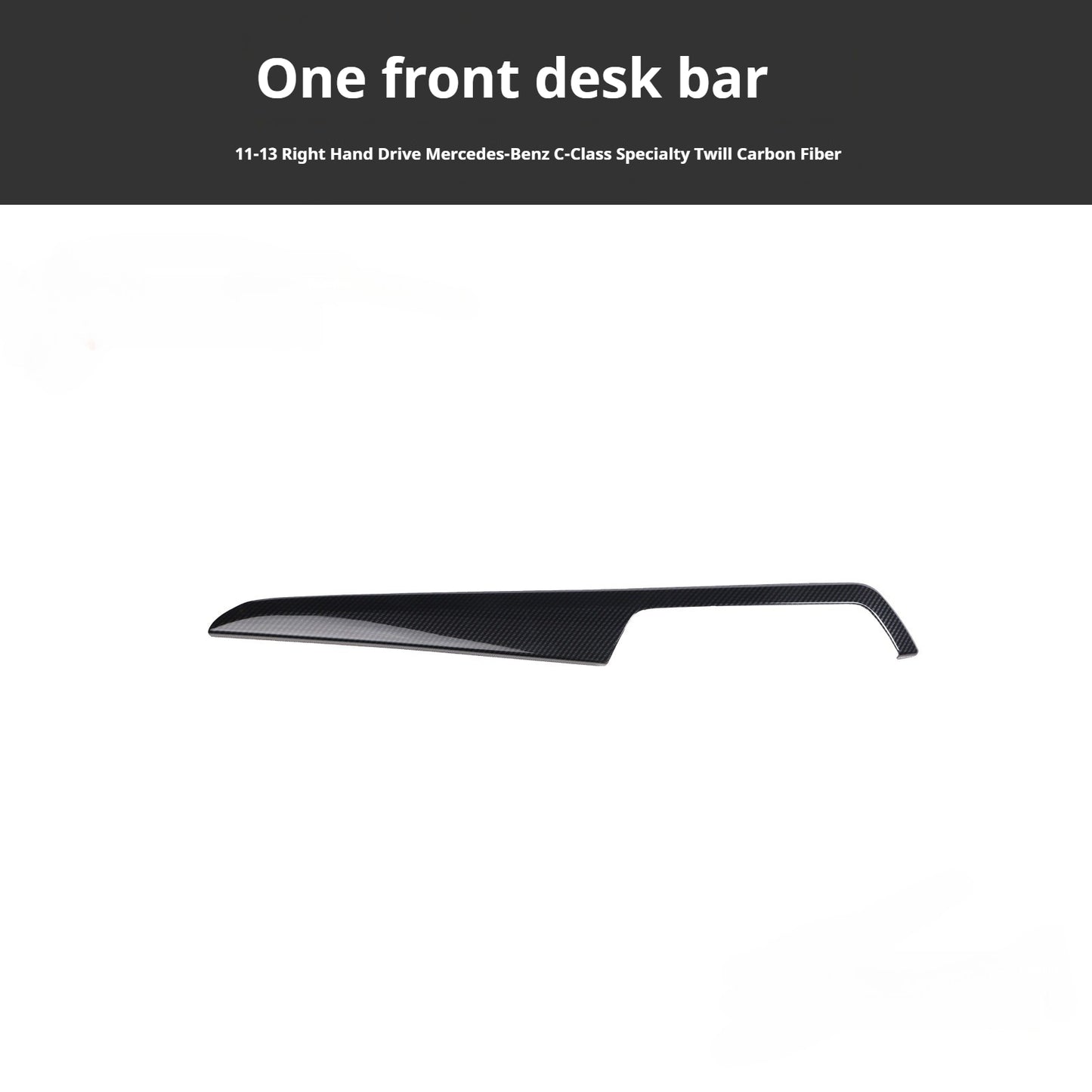 RHD 2011-2013 C-Class 204 Carbon Fiber Front Dashboard, Center Console, and Steering Wheel Trim