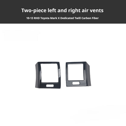 RHD 2010-2017 Reiz Carbon Fiber Gloss Black Steering Wheel Inner Grab Handle Interior Modification Kit